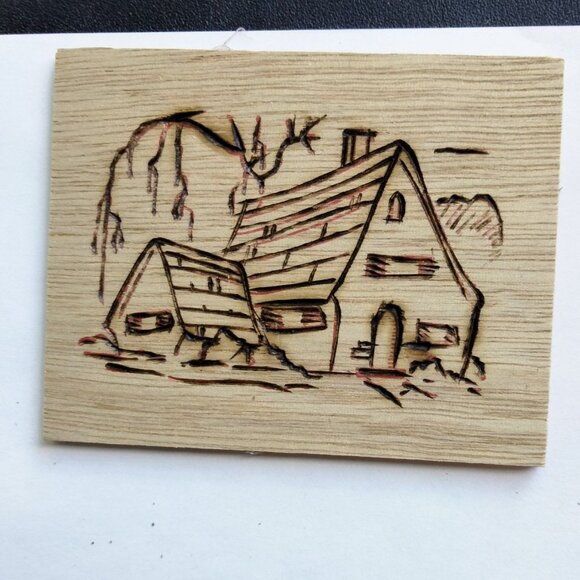 Woodburn Sample House Cottage Willow Vintage American Toy CO Rustic - Picture 1 of 3